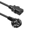 Qoltec Kabel zasilający | wtyczka kątowa SCHUKO CEE 7/7 (E/F) | IEC C13 | 3x1.0mm2 | Czysta miedź Cu | 3m